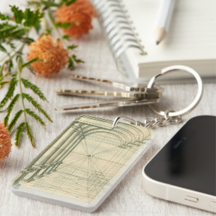  architectuur, het Perspectief van de Kolommen van Sleutelhanger