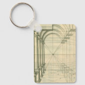  architectuur, het Perspectief van de Kolommen van Sleutelhanger (Voorkant)