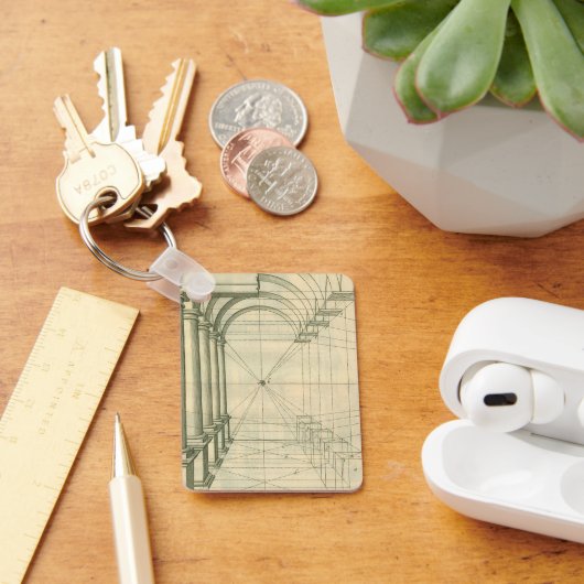  architectuur, het Perspectief van de Kolommen van Sleutelhanger (Bureau)