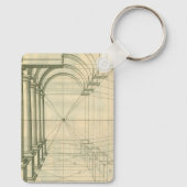  architectuur, het Perspectief van de Kolommen van Sleutelhanger (Achterkant)