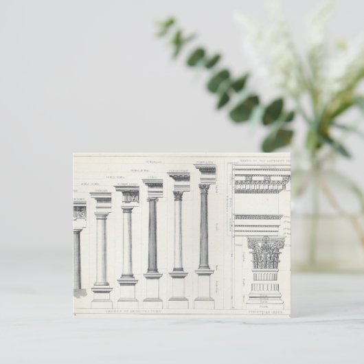 Architectuur I: Orders of Architecture Briefkaart (Staand voorkant)