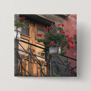 Architectuur in de straten van San Miguel de Vierkante Button 5,1 Cm