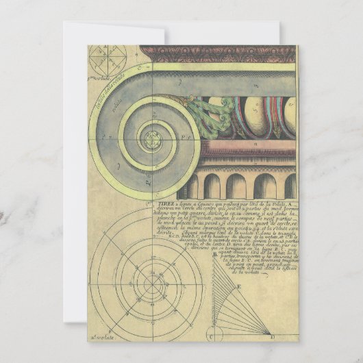  architectuur; Kapitaalvolume van Vignola (Voorkant)