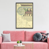 architectuur; Kapitaalvolume van Vignola Canvas Afdruk (Insitu (Woonkamer))