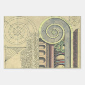 architectuur; Kapitaalvolume van Vignola Inpakpapier Vel (Voorkant 3)