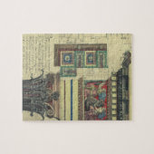 architectuur, kolom met cornice legpuzzel (Horizontaal)