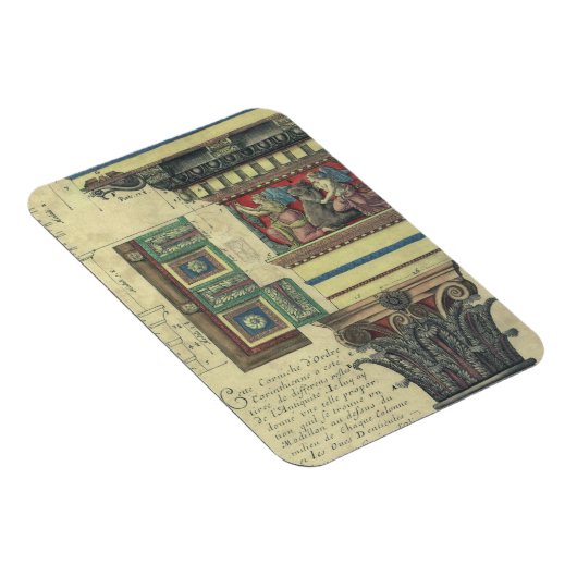 architectuur, kolom met cornice magneet (Rechterzijde)