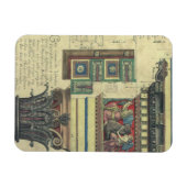  architectuur, kolom met cornice magneet (Horizontaal)