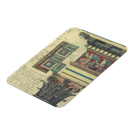 architectuur, kolom met cornice magneet (Linkerzijde)