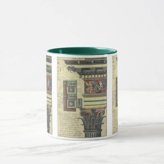 architectuur, kolom met cornice mok (Midden)