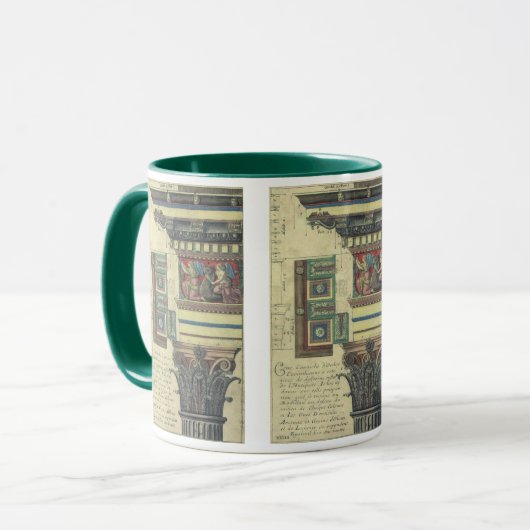 architectuur, kolom met cornice mok (Voorkant links)