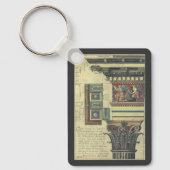 architectuur, kolom met cornice sleutelhanger (Voorkant)