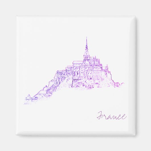 Architectuur Le Mont Saint Michel France Magneet (Voorkant)
