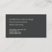 Architectuur Master Planning Interieur Design Box Visitekaartje (Achterkant)