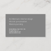 Architectuur Master Planning Interieur Design Box Visitekaartje (Achterkant)