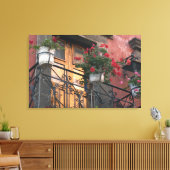 Architectuur op straat van San Miguel de Canvas Afdruk (Insitu (Woonkamer))