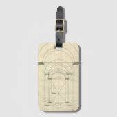 architectuur, perspectief renaissance Arch Bagagelabel (Voorkant (verticaal))