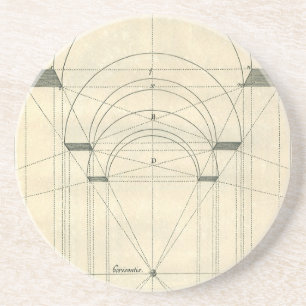 architectuur, perspectief renaissance Arch Zandsteen Onderzetter
