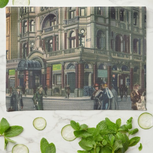 architectuur Queens Hotel Leicester Square Theedoek (Gevouwen)