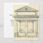  architectuur, Romein Portico met kolommen Kaart (Voorkant / Achterkant)