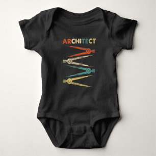 Architectuur Student Construction Retro Architect Romper
