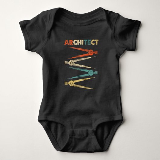 Architectuur Student Construction Retro Architect Romper (Voorkant)