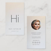 Architectuur van Chic Monogram Interior Designer Visitekaartje (Voorkant / Achterkant)