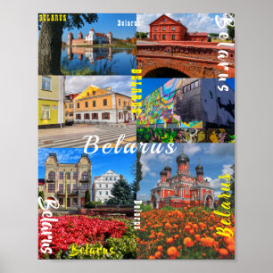 Architectuur van de Belarussische Minsk Grodno Pin Poster