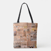 Architectuur van de Oude stad Sana'a, Jemen. UNE Draagtas (Achterkant)