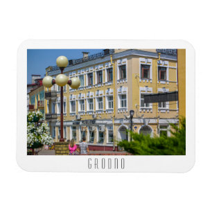 Architectuur van de stad Belarus Grodno Cityscape Magneet