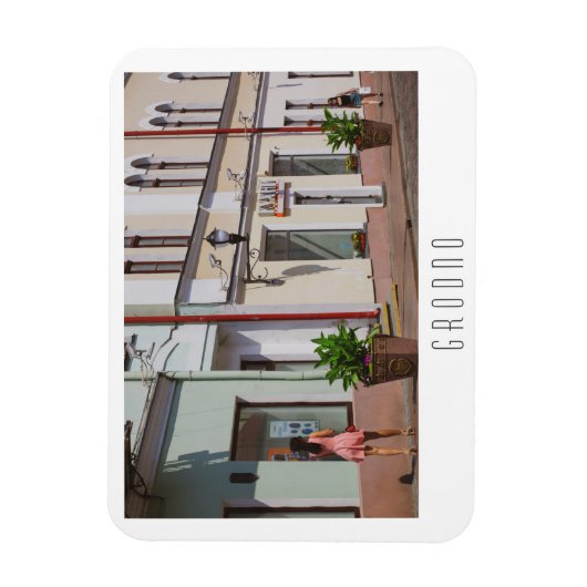 Architectuur van de stad Belarus Grodno Cityscape Magneet (Verticaal)