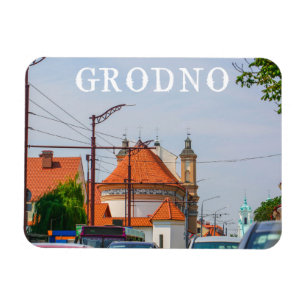 Architectuur van de stad Belarus Grodno Cityscape Magneet