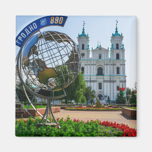 Architectuur van de stad Belarus Grodno Cityscape Magneet