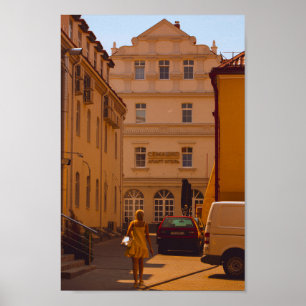 Architectuur van de stad Belarus Grodno Cityscape Poster