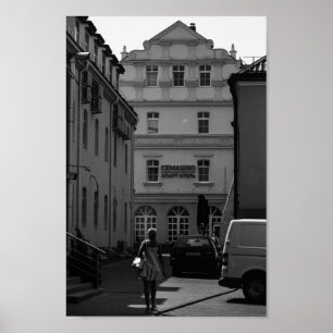 Architectuur van de stad Belarus Grodno Cityscape Poster