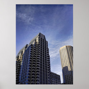 Architectuur van het centrum van Boston Poster