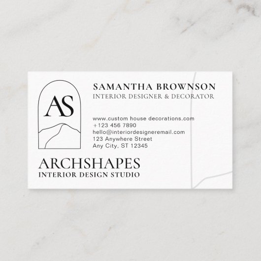 Architectuur van het interieur van de bergen-Natuu Visitekaartje (Achterkant)