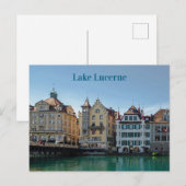 Architectuur van het meer van Luzern Briefkaart (Voorkant / Achterkant)