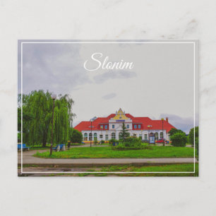 Architectuur van het Wit-Russische treinstation Sl Briefkaart
