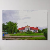 Architectuur van het Wit-Russische treinstation Sl Poster (Voorkant)
