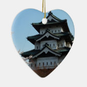 Architectuur van Japanse Castle-gebouwen Historisc Keramisch Ornament (Rechts)