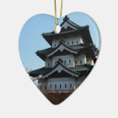 Architectuur van Japanse Castle-gebouwen Historisc Keramisch Ornament (Links)