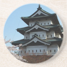 Architectuur van Japanse Castle-gebouwen Historisc Zandsteen Onderzetter