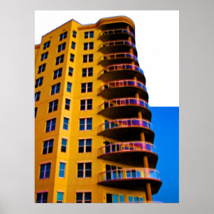 Architectuur van Ocean Vistas Corner Units Foto Ar Poster