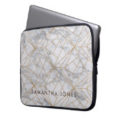 Architectuur Wit marmer goud Laptop Sleeve (Voorkant Links)