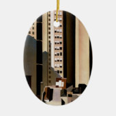  architectuur, wolkenkrabbers door Sheeler, 1922 Keramisch Ornament (Voorkant)