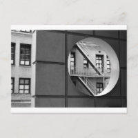 Architectuurcirkel en lijnen zwart-wit foto