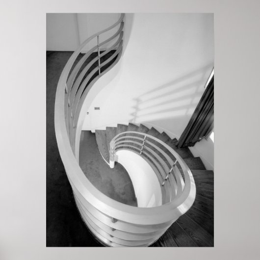 Architectuurfoto - Elliptical Stair Hall Poster (Voorkant)