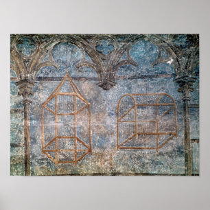 Architectuurgegevens uit de slaapkamer van Pope Poster