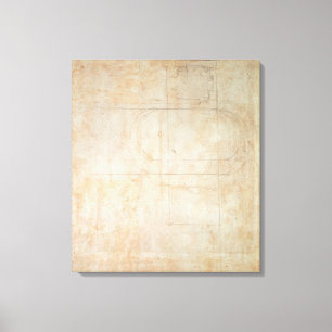 Architectuurtekening Canvas Afdruk